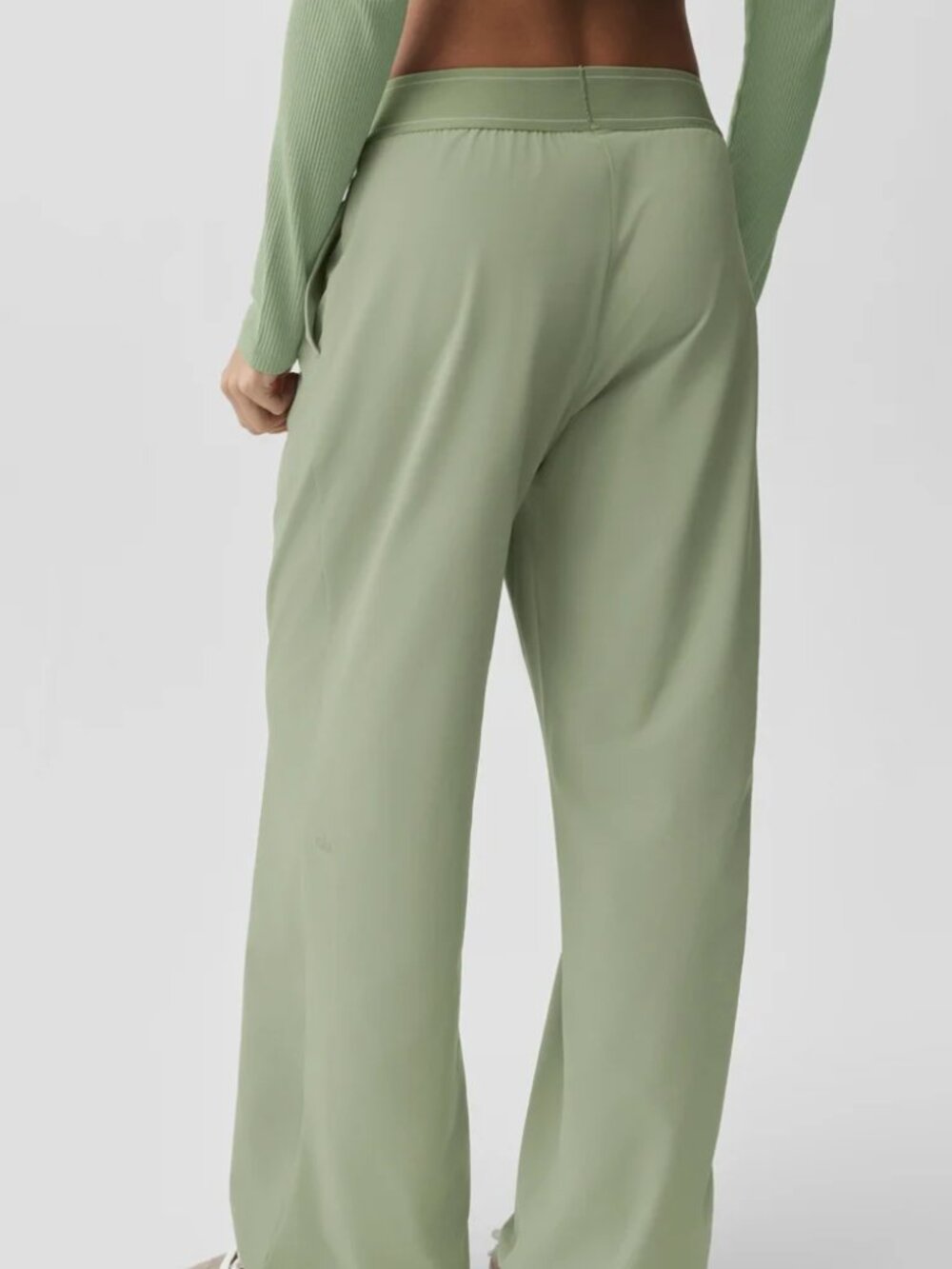 NWT ALO Yoga Dune Grass Trouser🧘♀️Downtown Athleisure Suit Up 30" Inseam - Picture 10 of 10